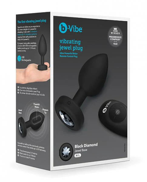 b-Vibe Remote Control Vibrating Jewel Plug (M/L)