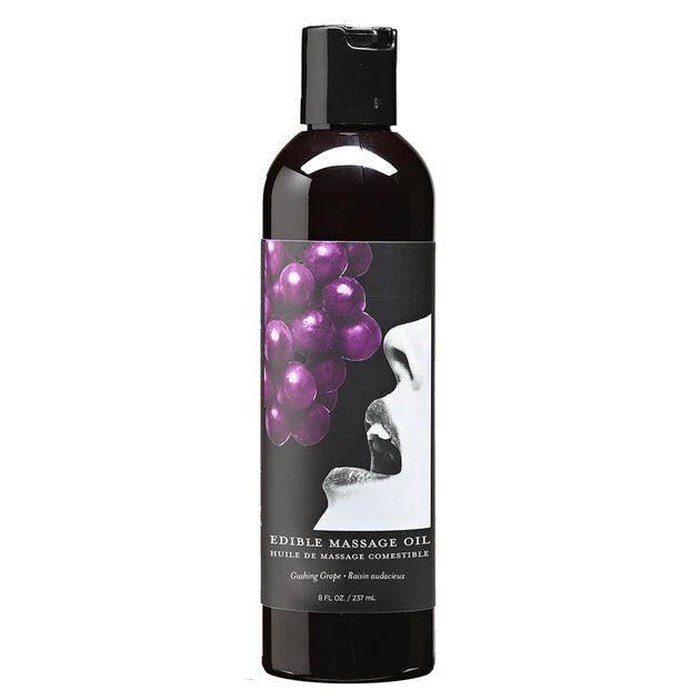 Grape flavored edible massage oil by Earthly Body for couples