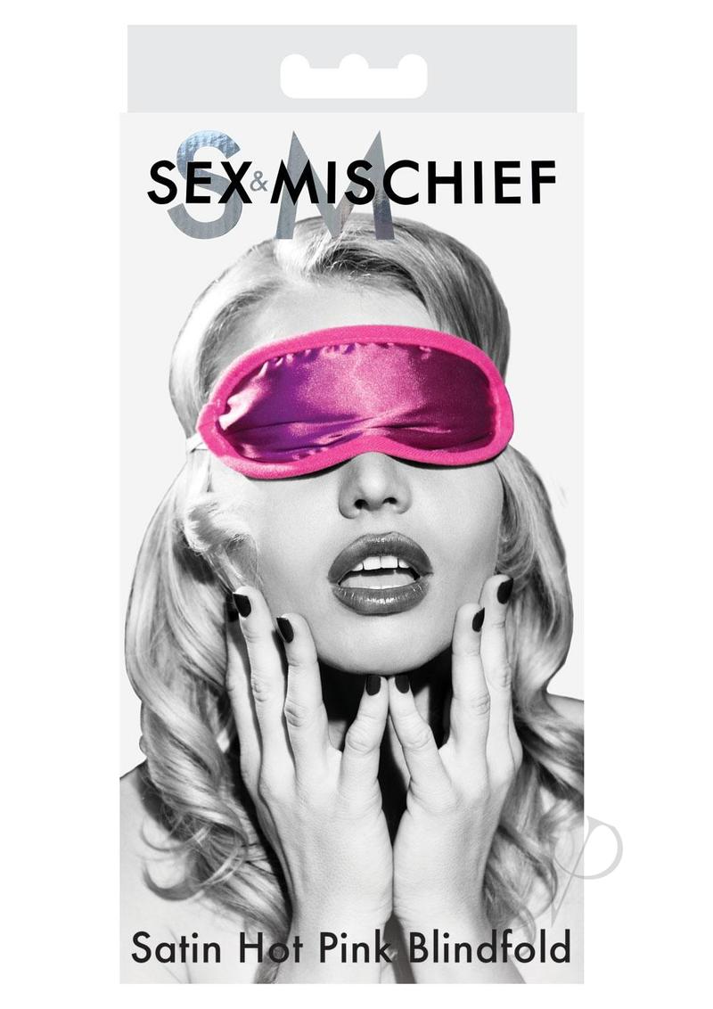Sportsheets Sex & Mischief Satin Blindfold Hot Pink