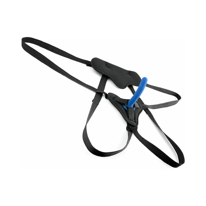 Sportsheets Special Edition New Comer's Strap-On Set Harness & 5.25 in. Dildo Blue/Black