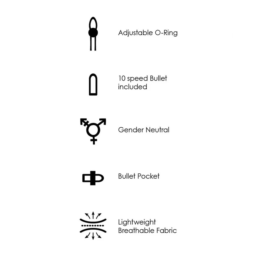 Ouch! Vibrating Strap-on Brief Black