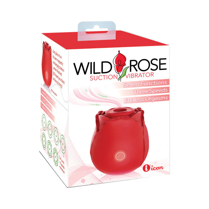 Wild Rose Suction Vibrator Red