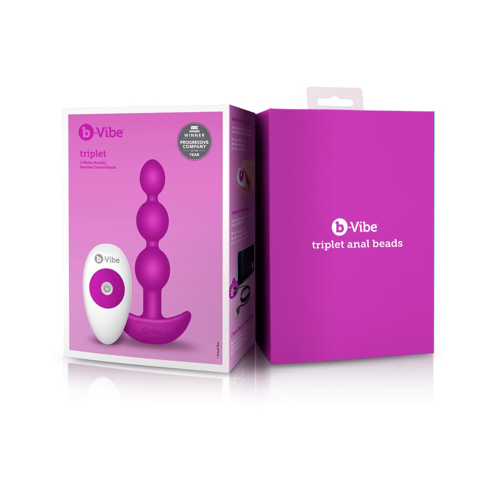 B-Vibe Triplet Beads - Fuchsia