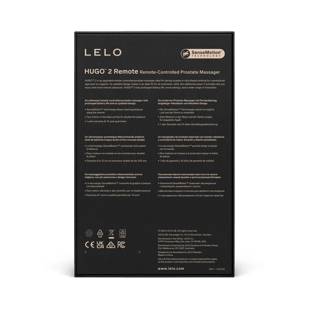 Lelo Hugo 2 Prostate Vibrator With Remote
