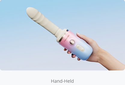Close-up of the Lovense Spinel straight dildo attachment with heating feature