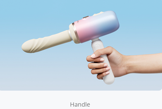 Close-up of the Lovense Spinel straight dildo attachment with heating feature