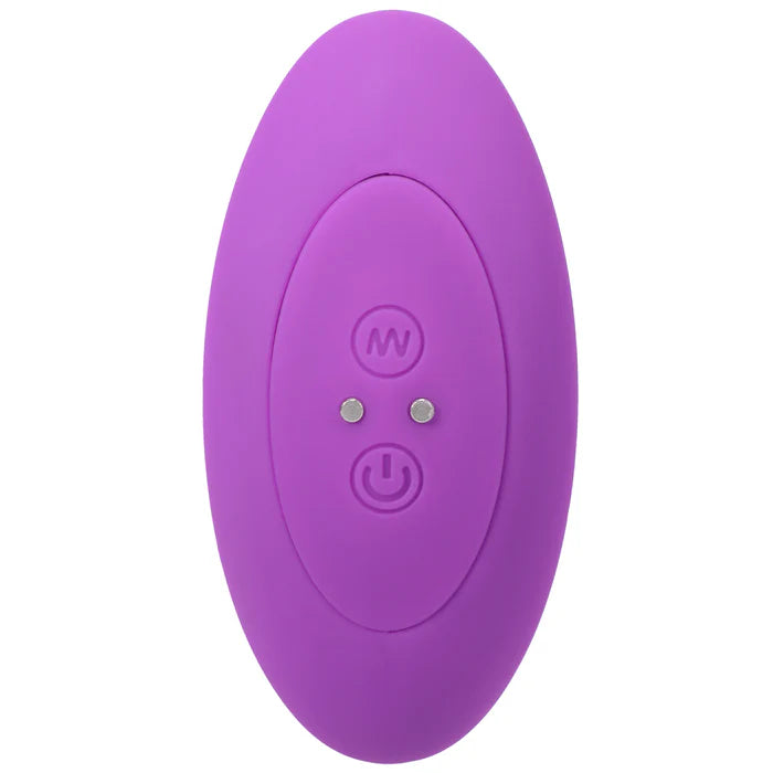 BEADED VIBE Rechargeable Silicone Anal Plug with Remote Purple