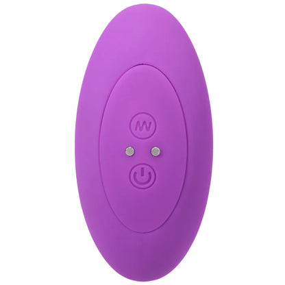 BEADED VIBE Rechargeable Silicone Anal Plug with Remote Purple