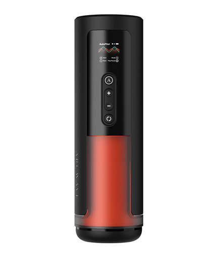Arcwave Thruster automatic stroking and rotating male masturbator — 200 strokes per minute, 150 rotations, Koosync app video sync, autopilot mode, CleanTech medical grade silicone, USB rechargeable, 2 year warranty
