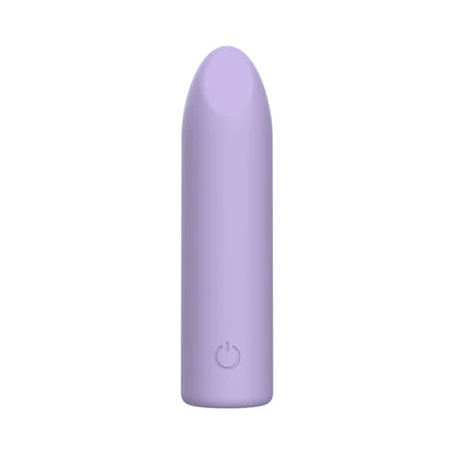 Adam & Eve Lilac Point rechargeable silicone bullet vibrator in lilac — firm angled head, 10 vibration patterns, IPX7 waterproof, USB magnetic charging, premium body-safe silicone
