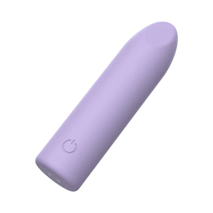 Adam & Eve Lilac Point rechargeable silicone bullet vibrator in lilac — firm angled head, 10 vibration patterns, IPX7 waterproof, USB magnetic charging, premium body-safe silicone
