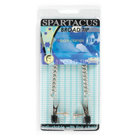 Broad tip nipple clamps designed for customizable comfort and stimulation