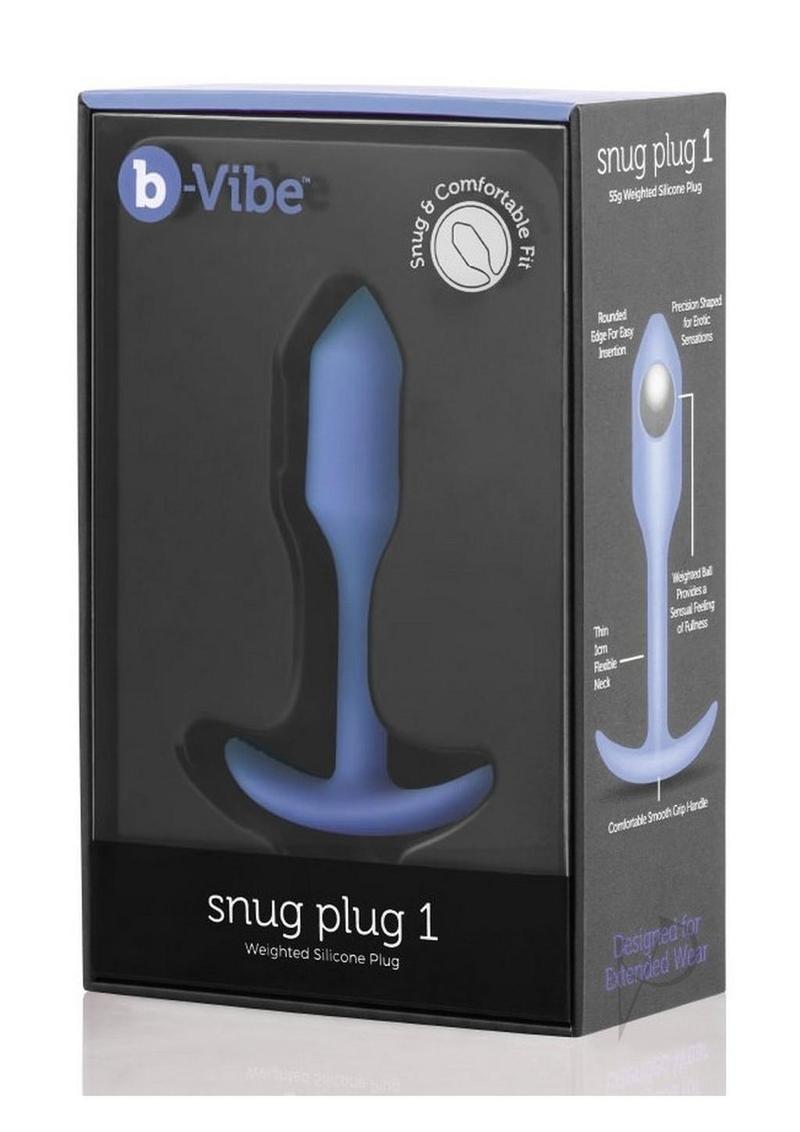 b-Vibe Snug Plug 1 Weighted Silicone Anal Plug Black