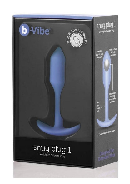 b-Vibe Snug Plug 1 Weighted Silicone Anal Plug Black