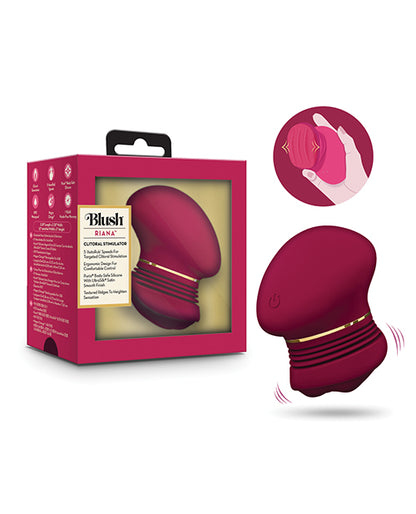 Blush Collection Riana AutoRub clitoral stimulator in Mulberry Wine