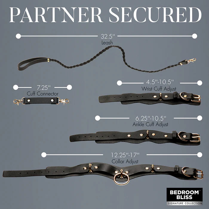 Bedroom Bliss Lover's Restraints Set Black