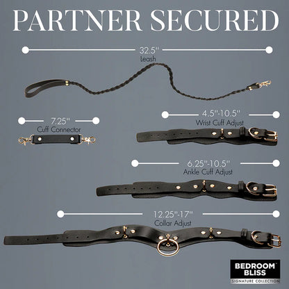 Bedroom Bliss Lover's Restraints Set Black