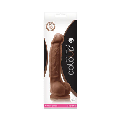 Colours Dual Density 5 Inch Dildo Beige | Compact Realistic Silicone Dildo
