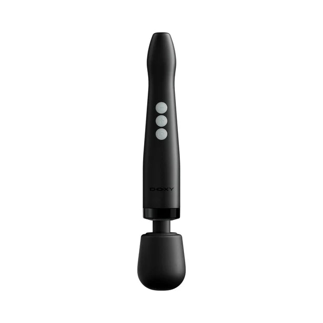 Compact rechargeable Doxy wand massager in black finish