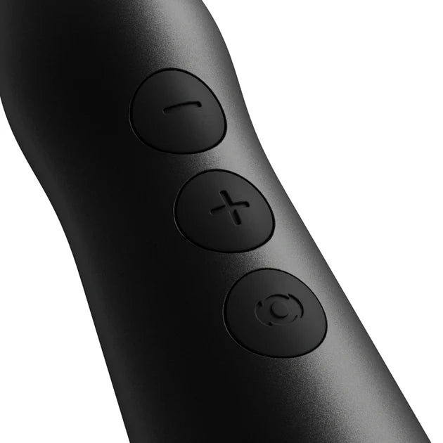 Black Doxy Go travel wand massager with anodized aluminum body