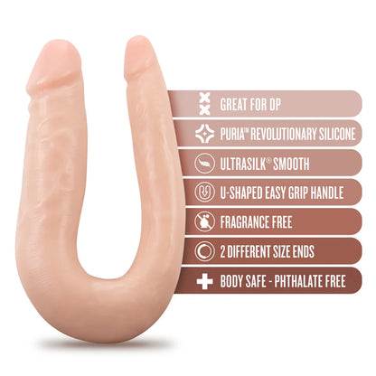 Dr. Skin Silicone Dr. Double Realistic 12 in. Dual-Ended Dildo Beige