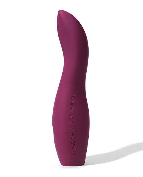 Dame Dip plum beginner-friendly vibrator with USB-C charging