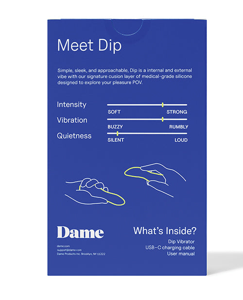 Dame Dip 2.0 versatile internal and external vibrator in plum

