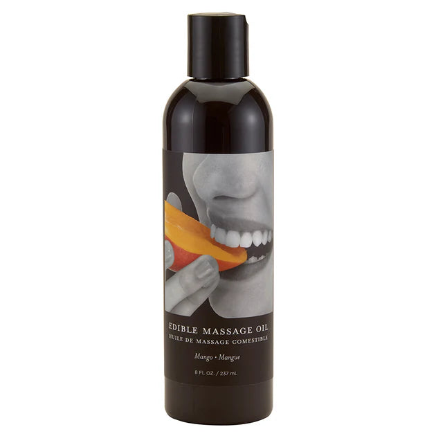 Earthly Body Edible Massage Oil Mango 8 oz flavored massage oil bottle