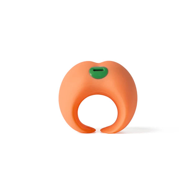 Emojibator Peach Vibrating Stroker palm sized male stroker 5 speeds
