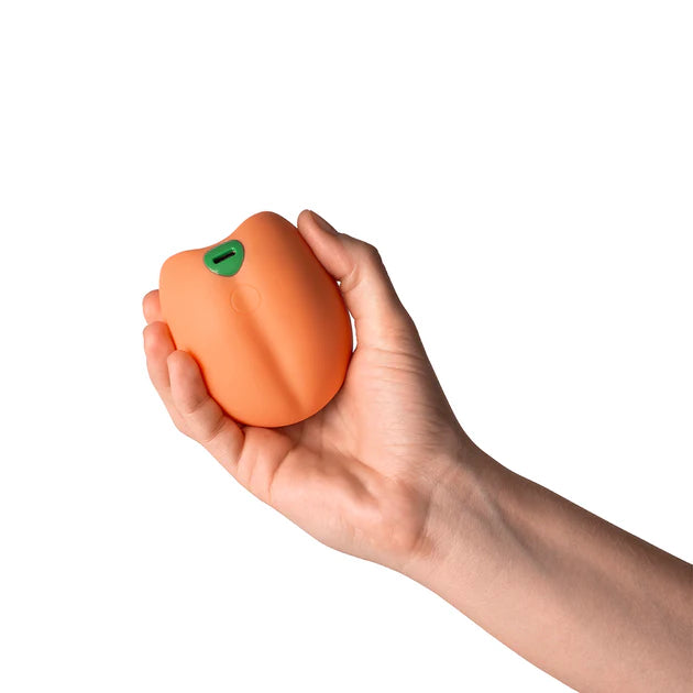 USB rechargeable waterproof peach emoji vibrating stroker for men
