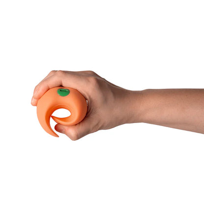 Emojibator Peach male masturbator medical grade silicone quiet motor

