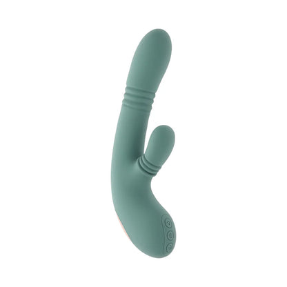 Evolved Rub Me Tender thrusting G-spot vibrator in mint green