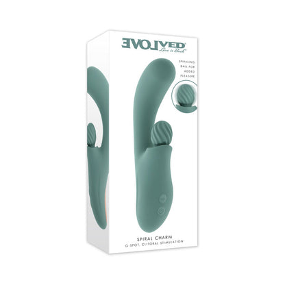 Evolved Spiral Charm Rechargeable Silicone Clitoral Stimulator — Mint