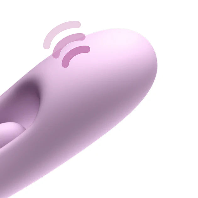 Purple silicone dual stimulation vibrator by Fantasy For Her