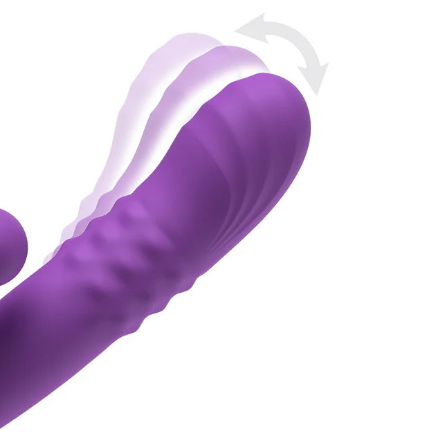 Rechargeable purple dual stimulation vibrator by Fantasy For Her
