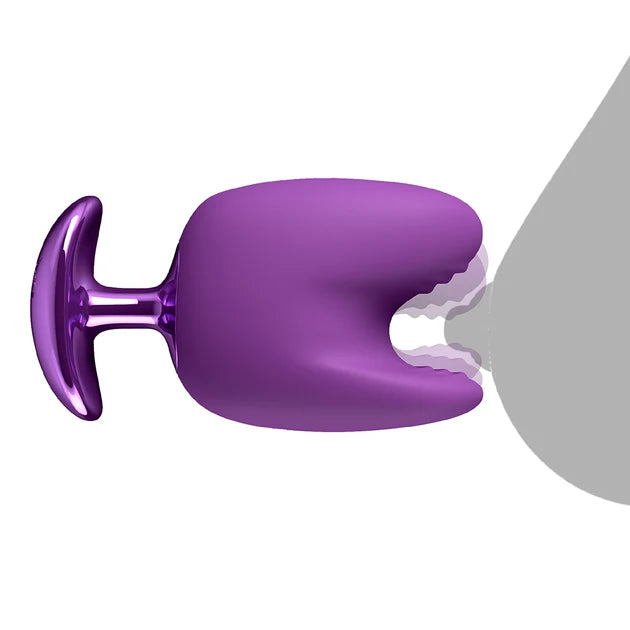 Rechargeable purple teasing vibrator for external stimulation