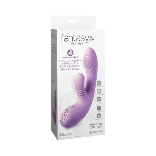 Fantasy For Her IntiMotion Flutter Pro Purple rechargeable rabbit vibrator
