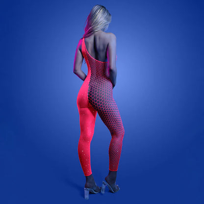 Fantasy Lingerie Glow Hyperdrive UV Reactive Rhinestone Bodystocking