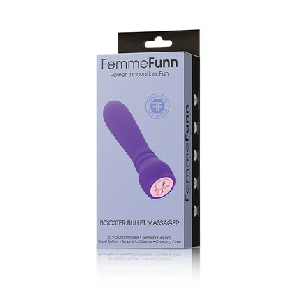 FemmeFunn Booster Bullet Massager Rechargeable Silicone Vibrator Maroon