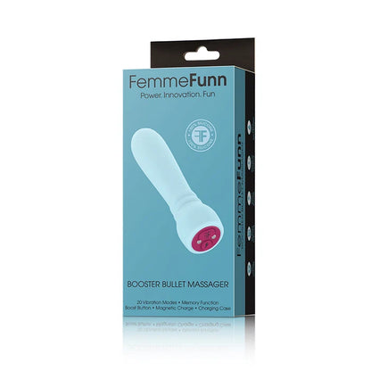 FemmeFunn Booster Bullet Massager Rechargeable Silicone Vibrator Maroon