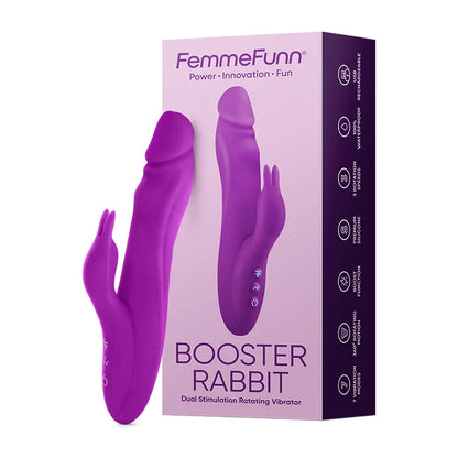 FemmeFunn Vortex Booster Rabbit Vibrator – Rechargeable Dual Stimulation Rotating Silicone Vibe