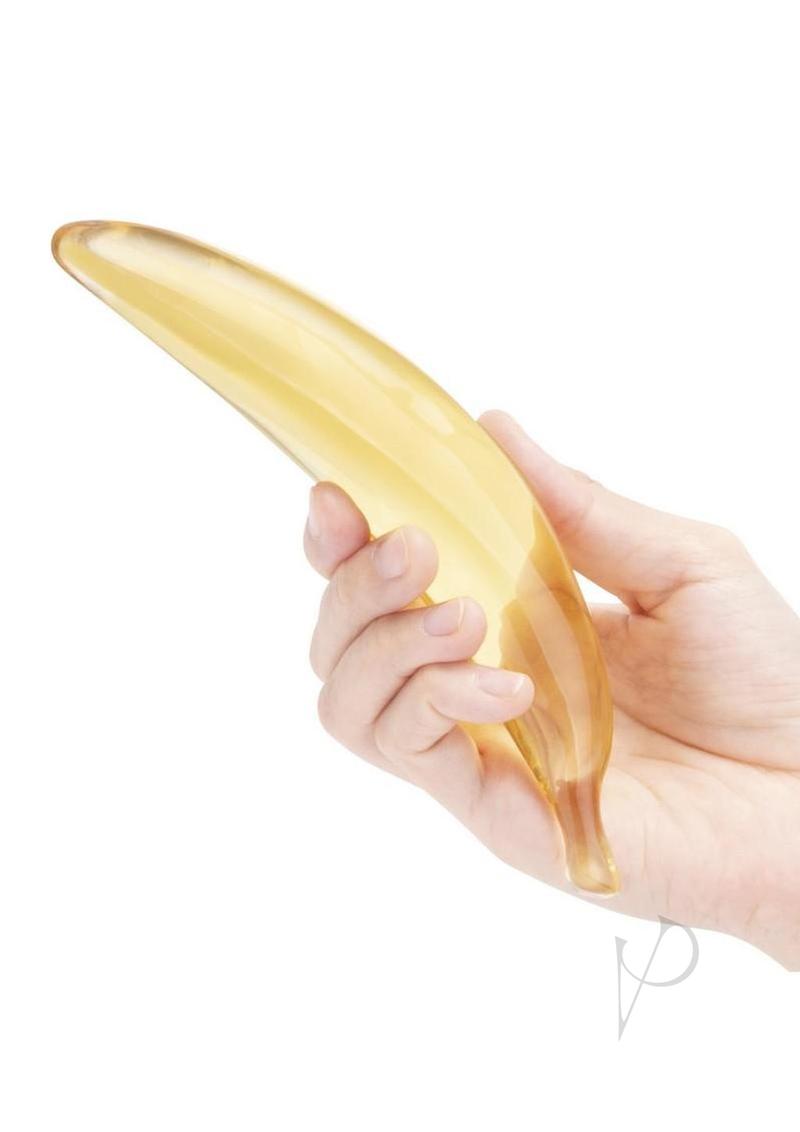 Glas Banana Joy 7 Inch Glass Dildo | Medical Grade Borosilicate Glass Dildo | Temperature Play Dildo