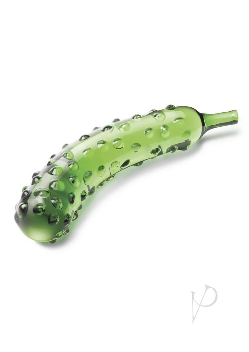 Glas Caressing Cucumber handcrafted glass dildo temperature play
