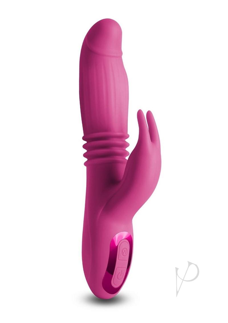 Inya Passion rechargeable silicone rabbit vibrator in pink designed for dual stimulation and comfort