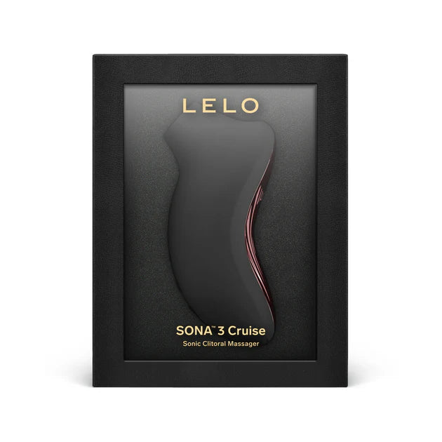 LELO SONA 3 Cruise Clitoral Stimulator in black with ergonomic design and sonic pulse stimulation for external pleasure.