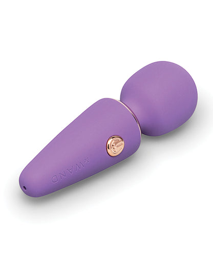 Close-up of the silicone head and flexible neck on the Le Wand Mini Micro Wand violet
