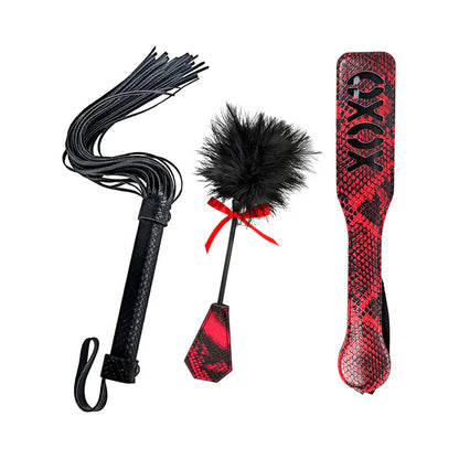 Nasstoys Lovers Kits Whip, Spank & Tickle 3-Piece Set