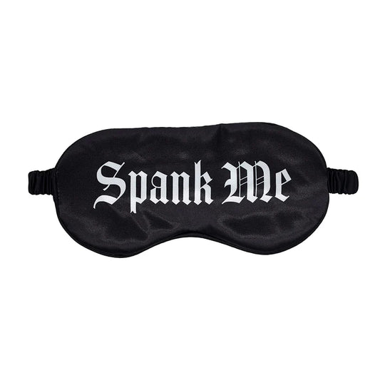 Ouch! Spank Me Printed Mask Satin Black