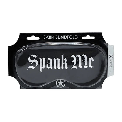 Ouch! Spank Me Printed Mask Satin Black