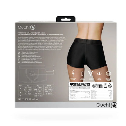 Ouch! Vibrating Strap-on Boxer Black